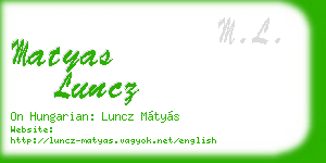 matyas luncz business card